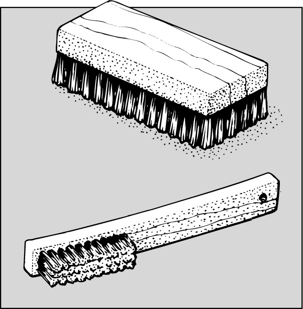 Figure 2-6: This is one brush you don’t want to take into the shower with you.